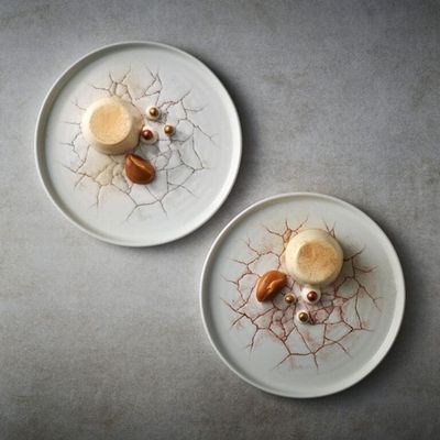 Churchill Studio Prints Kintsugi Coral Walled Plate – 26 cm (10.25") - Set of 2