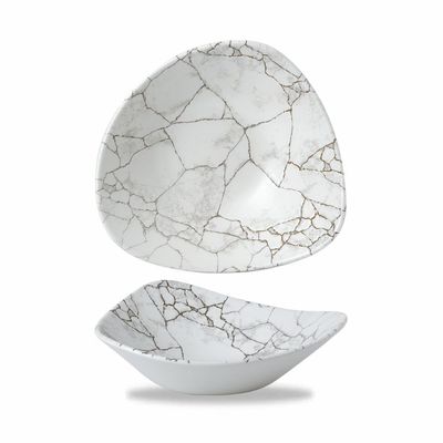 Churchill Studio Prints Kintsugi Agate Grey Lotus Bowl – 18.5cm/7.25" - Set of 2