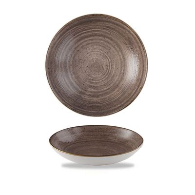 Churchill Stonecast Raw Brown Evolve Coupe Bowl – 24.8cm, 1.1L - Set of 2