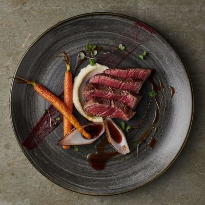 Churchill Stonecast Raw Black Evolve Coupe Plate – 21.7 cm - Set of 2