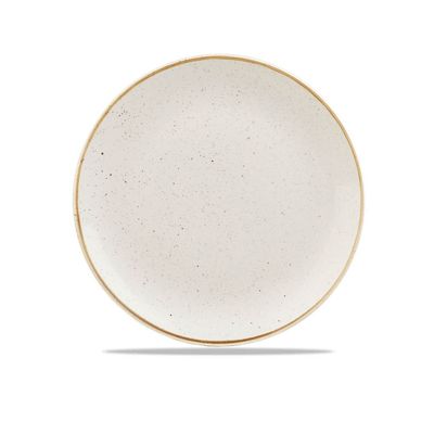 Churchill Stonecast Evolve Ceramic Coupe Plate – 28.8 cm, Barley White - Set of 2