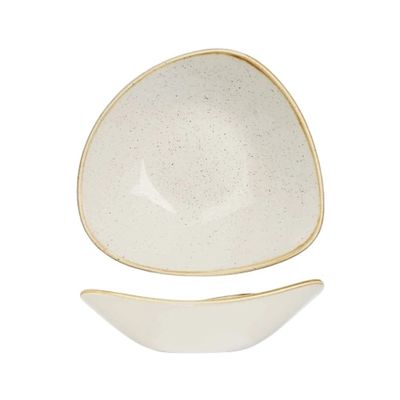 Churchill Stonecast Barley White Lotus Triangle Bowl – 18.5cm - Set of 2
