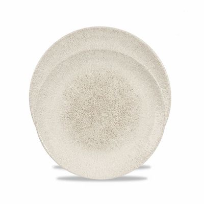 Churchill Raku Agate Grey Evolve Coupe Plate, 26 cm, Round Dining Plate - Set of 2