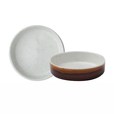Churchill Nourish Siena Barley White Straight-Sided Dish – 12 cm - Set of 2