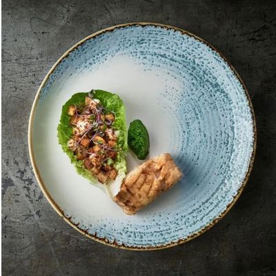 Churchill Homespun Accents Aquamarine Evolve Coupe Plate – 28.8 cm (11.25") - Set of 2