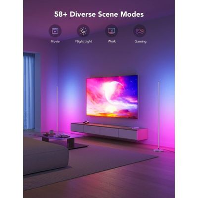 Govee RGBIC Smart Standing Modern Floor Lamp - Silver