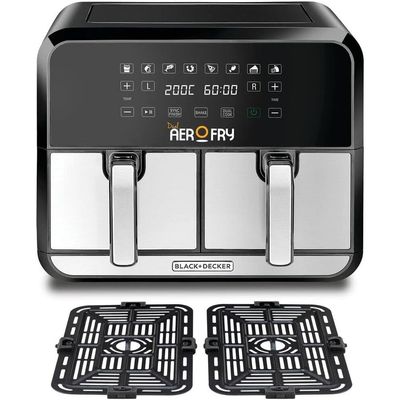 Black + Decker - Bd-Dzaf1700-B5 4L + 4L Dual Zone Aerofry  1700W