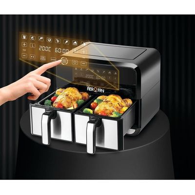 Black + Decker - Bd-Dzaf1700-B5 4L + 4L Dual Zone Aerofry  1700W
