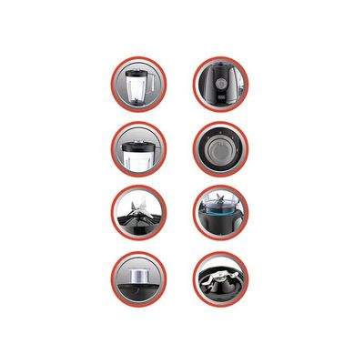 Black + Decker  - 400W Blender With Grinder-Black