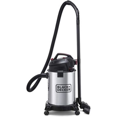 Black + Decker  - 30L Wet And Dry Stainless Steel Ank Drum Vaccuum