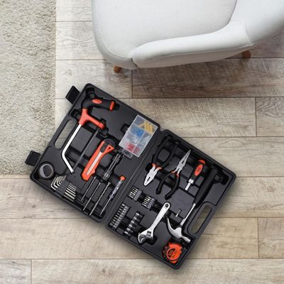 Black + Decker  108 Pieces Hand Tool Kitfor Home & Office Orange/Black Bmt108C