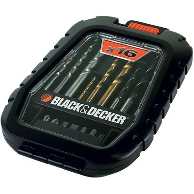 Black + Decker  16 Pieces Mixed Drilling Screwdriving Accessory Set, A7186-Xj
