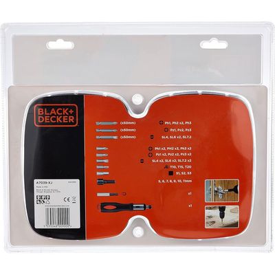 Black + Decker  45 Pieces Ratchet Screwdriver Bit Set, A7039-Xj