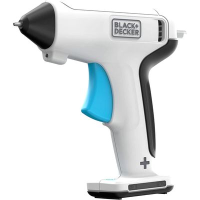 Black + Decker Cordless Glue Gun, 3.6V, Quick Heating 30 Sec, 25 Min Runtime, Non-Slip Handle, Self-Standing, Led Light, Portable, Includes 7Mm Glue Stick & Type C Usb Charging, Multi-Color - Bcgl115-Xj