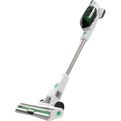 Black + Decker Cordless Stick Vacuum Cleaner, 18V, Cyclonic Filtration, Floor Sense Technology, Edge Cleaning, 40-Min Runtime, Self-Standing Design, Led Headlights – White/Green, Revsv18D1-Gb  - 2 Years Warranty