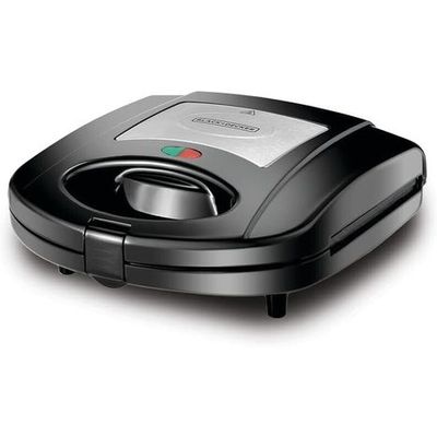Black + Decker Sandwich & Grill Maker, 650-780W Power, 2In1 Interchangeable Sandwich And Grill Maker, With Indicator And Ready To Cook Lights, Non Stick Surface, Easy To Use, Ts2120-B5  - 2 Years Warranty