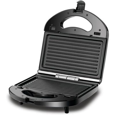 Black + Decker Sandwich & Grill Maker, 650-780W Power, 2In1 Interchangeable Sandwich And Grill Maker, With Indicator And Ready To Cook Lights, Non Stick Surface, Easy To Use, Ts2120-B5  - 2 Years Warranty