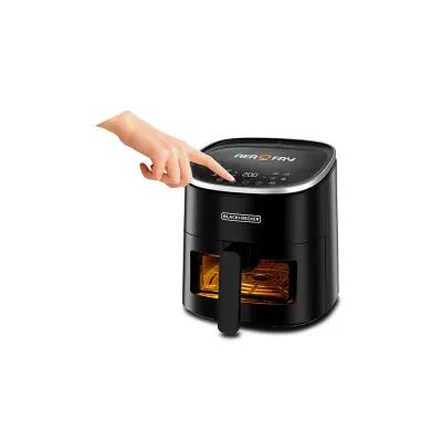 Black + Decker 8-In-1 Digital Air Fryer With Window, 7.2L Large Capacity, 1800W,Rapid Air Technology, Led Touch Display, Dehydrate Function, Dishwasher Safe Basket, Cool-Touch Handle - Af7210-B5 - 2 Years Warranty