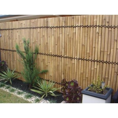 Premium Half Split Bamboo Panel Fence - Natural and Sustainable Outdoor Privacy Screen (H240xL100, Natural)