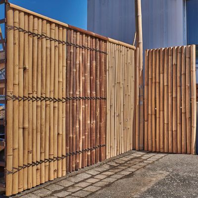 Premium Half Split Bamboo Panel Fence - Natural and Sustainable Outdoor Privacy Screen (H240xL100, Natural)