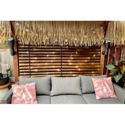 Premium Half Split Bamboo Panel Fence - Dark and Sustainable Outdoor Privacy Screen (H120xL100, Dark) Premium Half Split Bamboo Panel Fence - Dark and Sustainable Outdoor Privacy Screen (H120xL100, Dark)