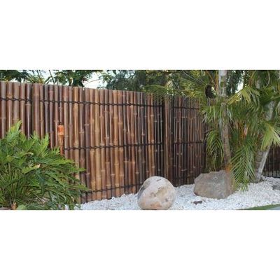 Premium Half Split Bamboo Panel Fence - Dark and Sustainable Outdoor Privacy Screen (H150xL100, Dark)