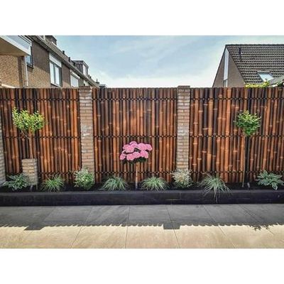 Premium Half Split Bamboo Panel Fence - Dark and Sustainable Outdoor Privacy Screen (H150xL100, Dark)