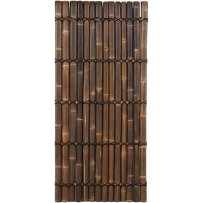 Premium Half Split Bamboo Panel Fence - Dark and Sustainable Outdoor Privacy Screen (H240xL100, Dark)