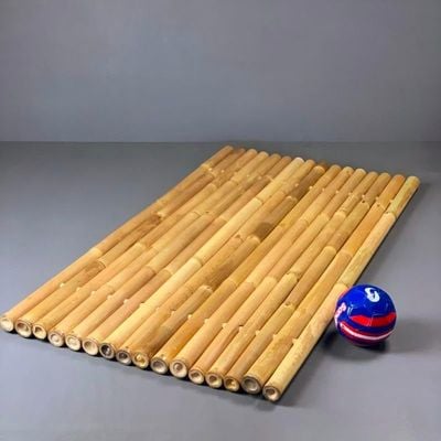 Premium Thick Full Bamboo Fence Panel Natural and Sustainable Outdoor Privacy Screen (H150xL100, Natural)