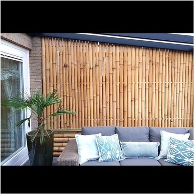 Premium Thick Full Bamboo Fence Panel Natural and Sustainable Outdoor Privacy Screen (H200xL100, Natural)