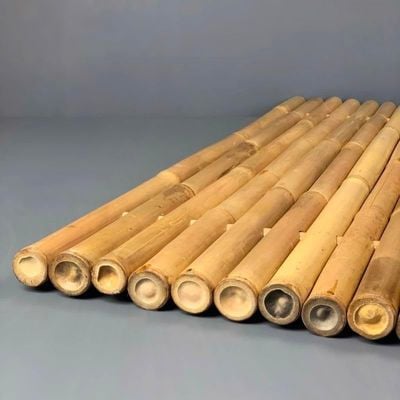 Premium Thick Full Bamboo Fence Panel Natural and Sustainable Outdoor Privacy Screen (H200xL100, Natural)