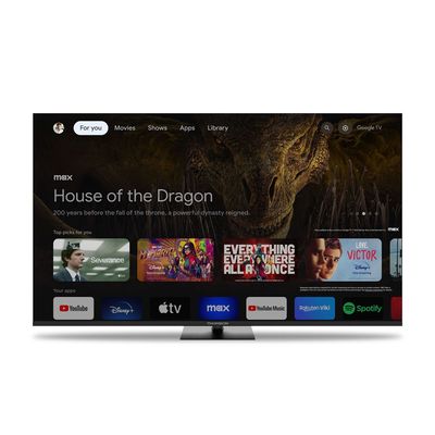 Thomson 75" 4K UHD Google TV â€“ Frameless LED, Swivel Stand, Voice Remote with Google Assistant, Built-In Netflix & YouTube, Ultra HD 3840x2160 Display, 3-Year Warranty