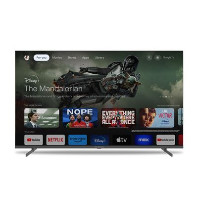 Thomson 55" QLED Google TV â€“ Quantum Dot, Dolby Vision & Atmos, Voice Remote with Google Assistant, Built-In YouTube & Netflix, Frameless QLED Display, Side Feet Design, 3-Year Warranty