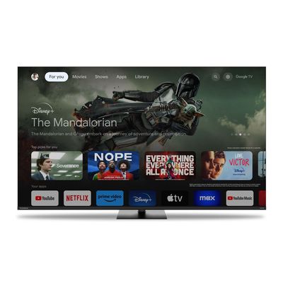 Thomson 65" QLED Pro Google TV â€“ Quantum Dot, 144Hz Refresh Rate, Dolby Vision & Atmos, Chromecast Built-In, Swivel Stand, Voice Remote with Google Assistant, Frameless 4K UHD Display, 3-Year Warranty