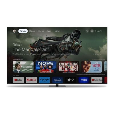 Thomson 75" QLED Pro Google TV â€“ Quantum Dot, 144Hz Refresh Rate, Dolby Vision & Atmos, Swivel Stand, Voice Remote with Google Assistant, Frameless 4K UHD Display, Premium Design, 3-Year Warranty