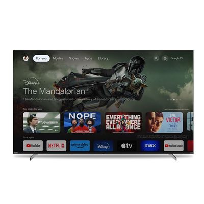 Thomson 100" QLED Pro Google TV â€“ Quantum Dot, 144Hz Refresh Rate, Dolby Vision & Atmos, Voice Remote with Google Assistant, Frameless 4K UHD Display, Side Feet Stand, 3-Year Warranty