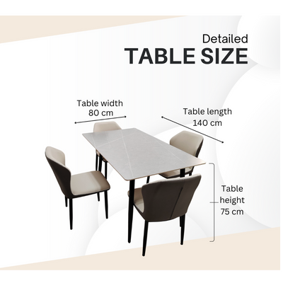 Top Morble 5-Pieces Dining Sets, 1 Piece Rectangular Table With with 4 Chairs Modern Design Furniture for Home, Dining Room, Cafeteria Top Morble 5-Pieces Dining Sets, 1 Piece Rectangular Table With with 4 Chairs Modern Design Furniture for Home, Dining Room, Cafeteria