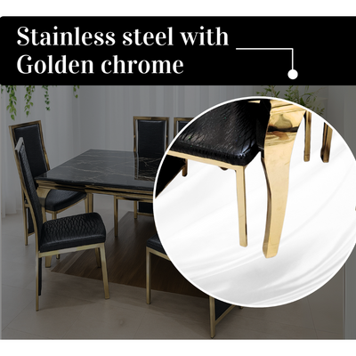 7 Pieces Dining Sets, Table and Chairs Set for 6 Person, Sturdy Kitchen Dining Room Set,Suitable Table Furniture for Home