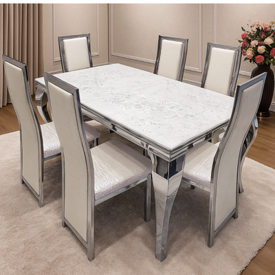 7 Pieces Dining Sets, Table and Chairs Set for 6 Person, Sturdy Kitchen Dining Room Set,Suitable Table Furniture for Home 7 Pieces Dining Sets, Table and Chairs Set for 6 Person, Sturdy Kitchen Dining Room Set,Suitable Table Furniture for Home