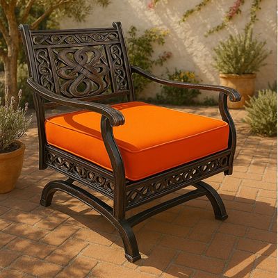 Schondor-Rocking Chair -Bermen style -84x73x94 CM-Orange 