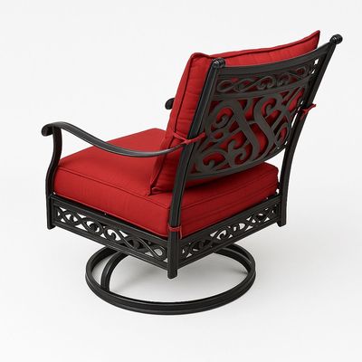 Schondor -Bermen-Swivel Sofa -84x75x94Cm- Aluminum- Red 