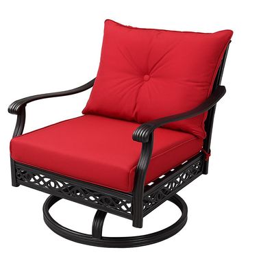 Schondor -Bermen-Swivel Sofa -84x75x94Cm- Aluminum- Red 