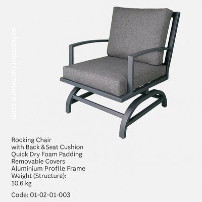 -Schondor- Rocking Sofa-Dallas Style-82x70x93Cm-Aluminum-1Year