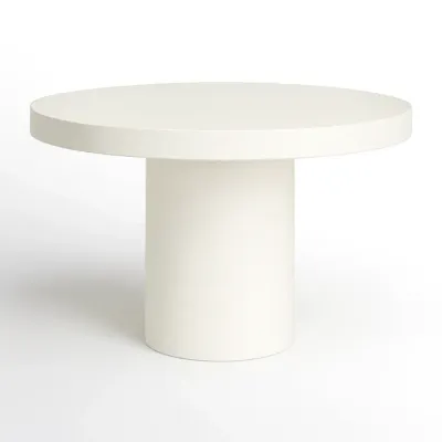 Porto Concrete Indoor/Outdoor Dining Table White