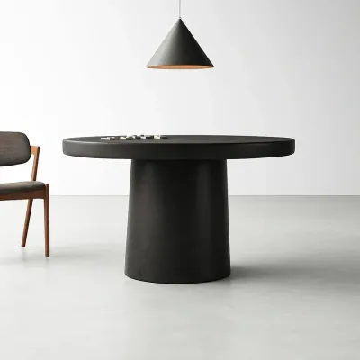 Porto Concrete Indoor/Outdoor Dining Table Black