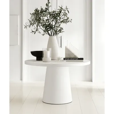Tulip Concrete Indoor/Outdoor Dining Table White