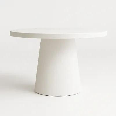 Tulip Concrete Indoor/Outdoor Dining Table White