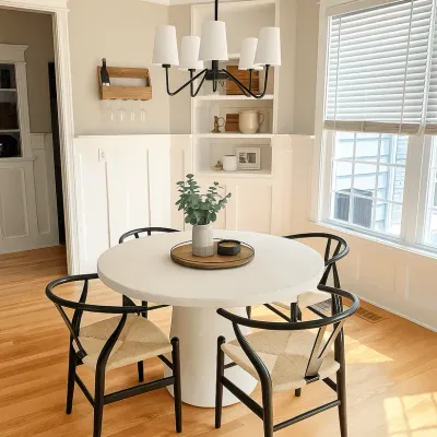 Tulip Concrete Indoor/Outdoor Dining Table White