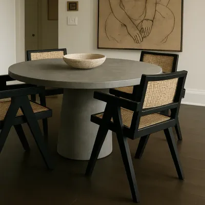 Tulip Concrete Indoor/Outdoor Dining Table Grey