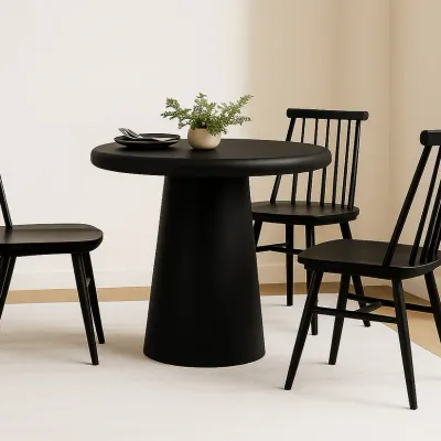 Slope Concrete Indoor/Outdoor Dining Table Black